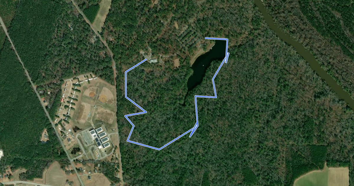 Маршрут Lake Trail на спутниковом снимке