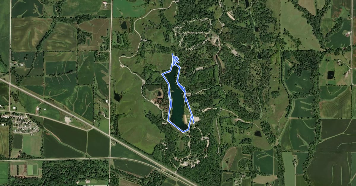 Маршрут Lake Trail на спутниковом снимке