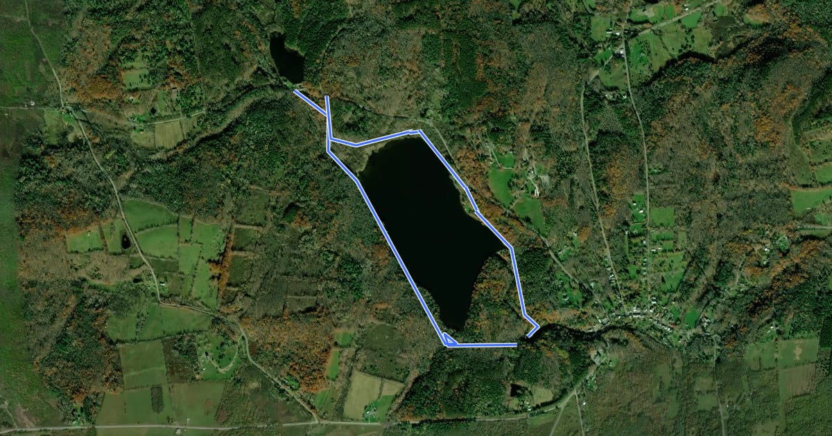 Маршрут Lake Trail на спутниковом снимке