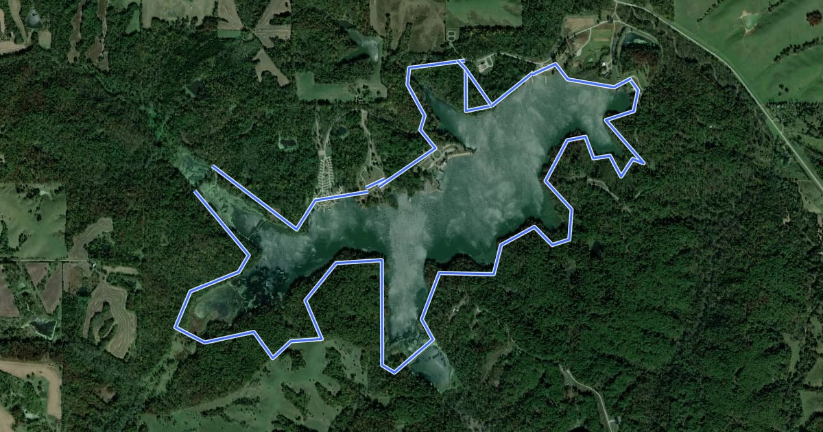 Маршрут Lake Trail на спутниковом снимке