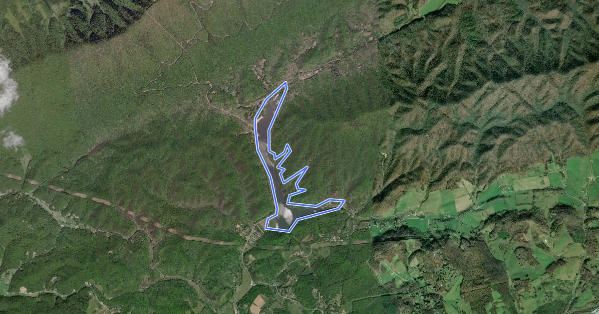 Маршрут Lake Trail Loop на спутниковом снимке