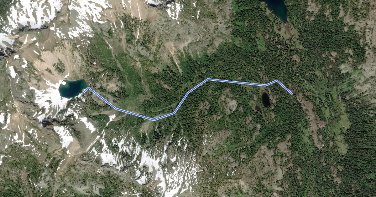 Маршрут Lake Vicente Trail на спутниковом снимке