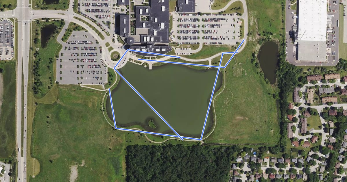 Маршрут Lake Walk на спутниковом снимке