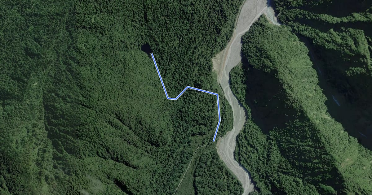 Маршрут Lake Wombat Track на спутниковом снимке