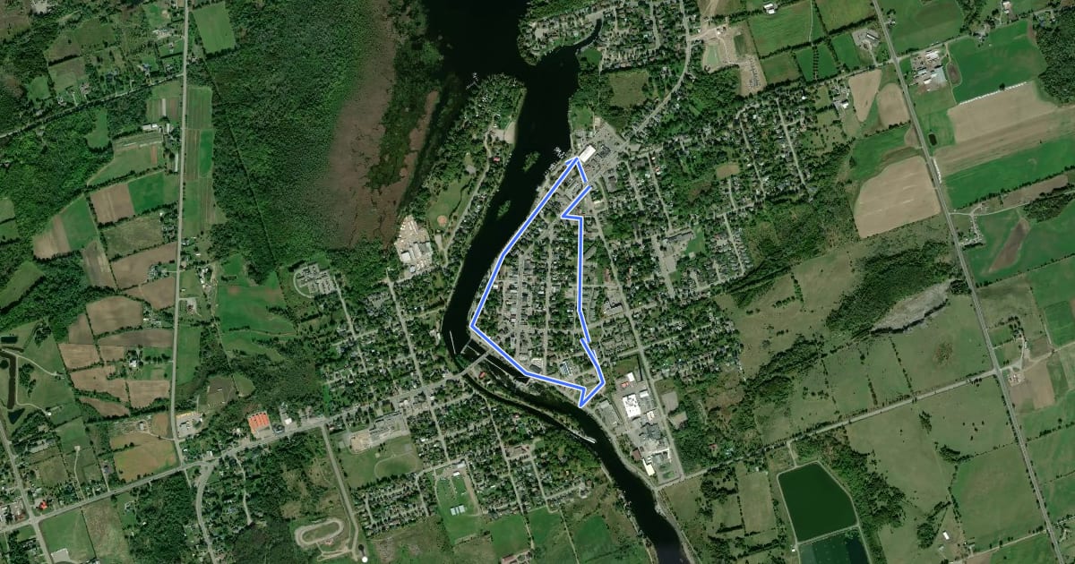 Маршрут Lakefield Trail на спутниковом снимке