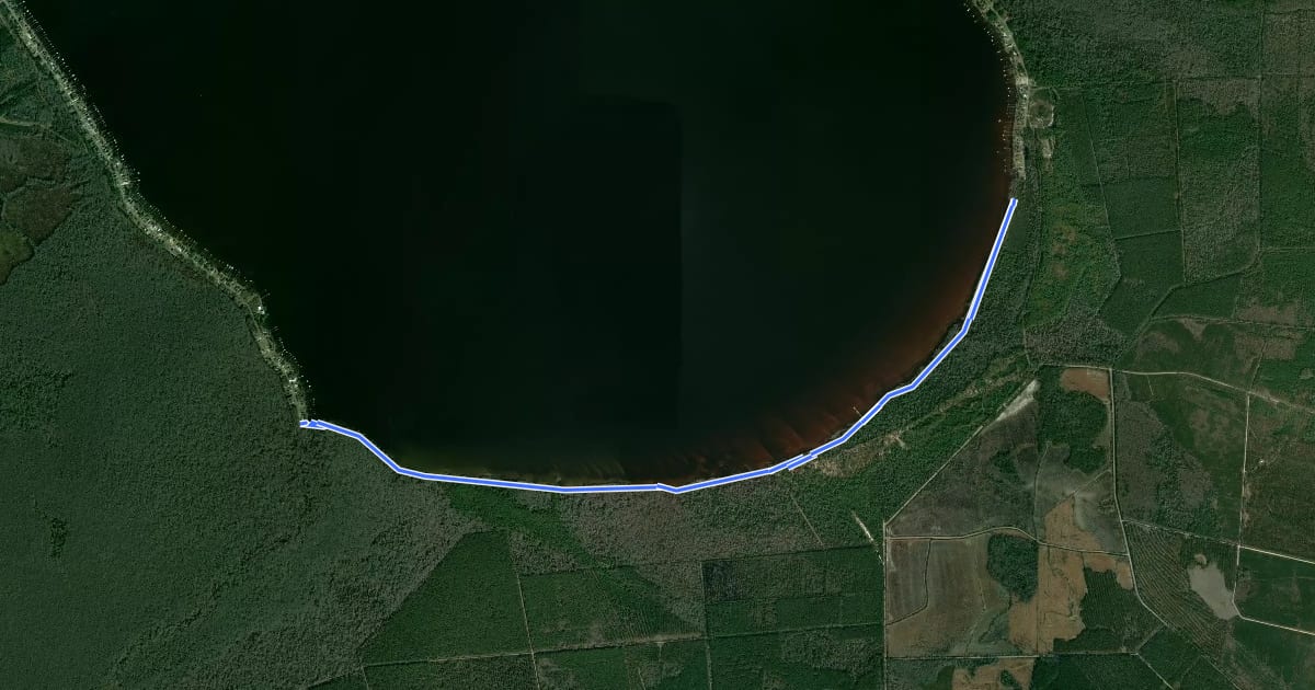 Маршрут Lakeshore Trail на спутниковом снимке