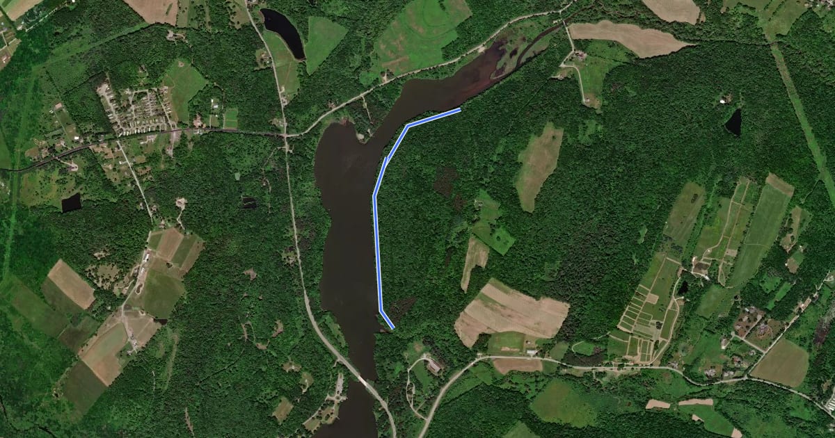 Маршрут Lakeshore Trail на спутниковом снимке