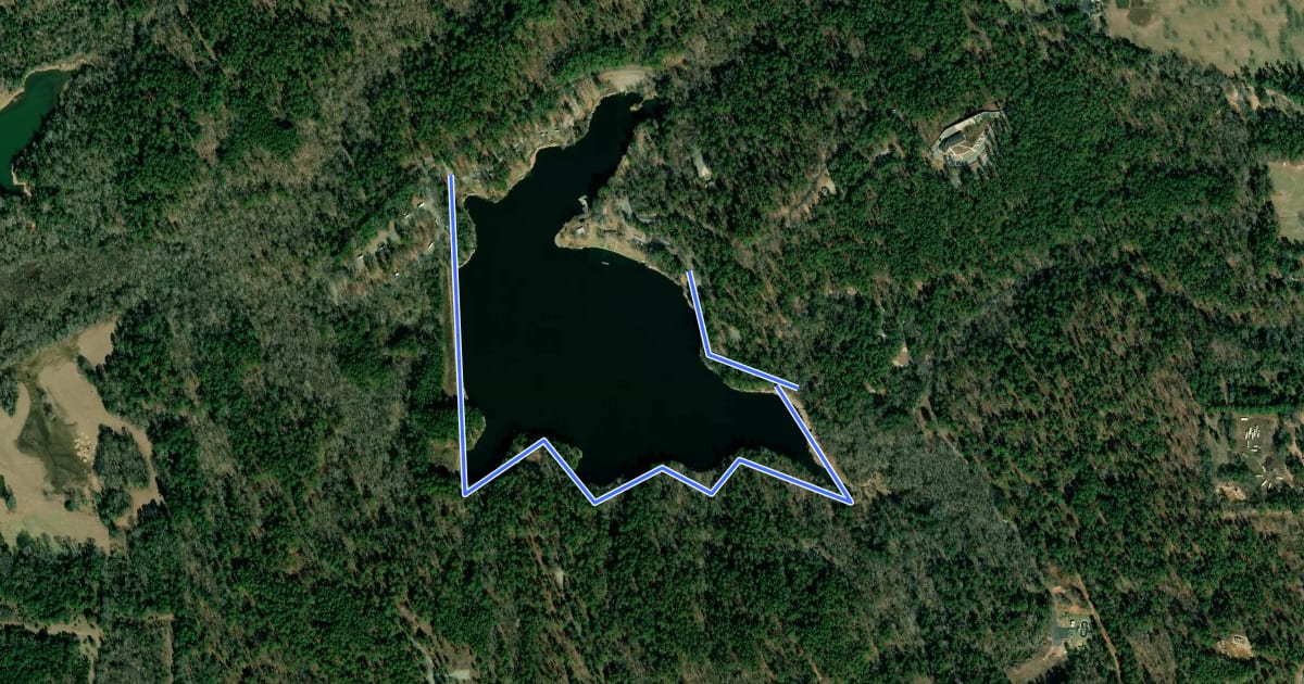 Маршрут Lakeshore Trail на спутниковом снимке