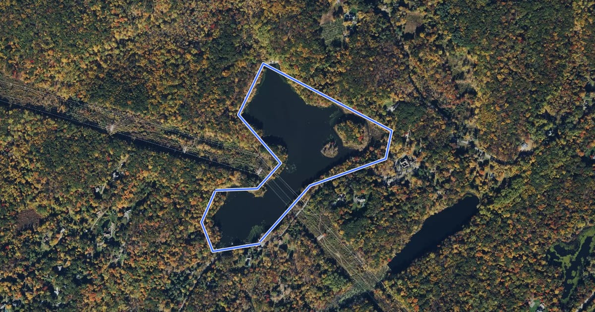 Маршрут Lakeside Loop на спутниковом снимке