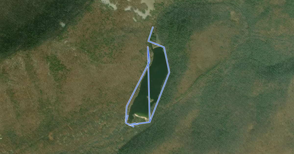 Маршрут Lakeside Trail на спутниковом снимке