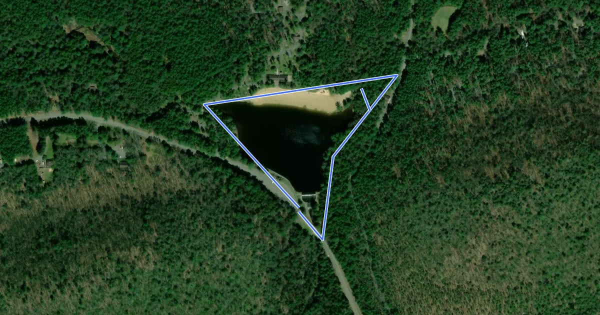 Маршрут Lakeside Trail на спутниковом снимке
