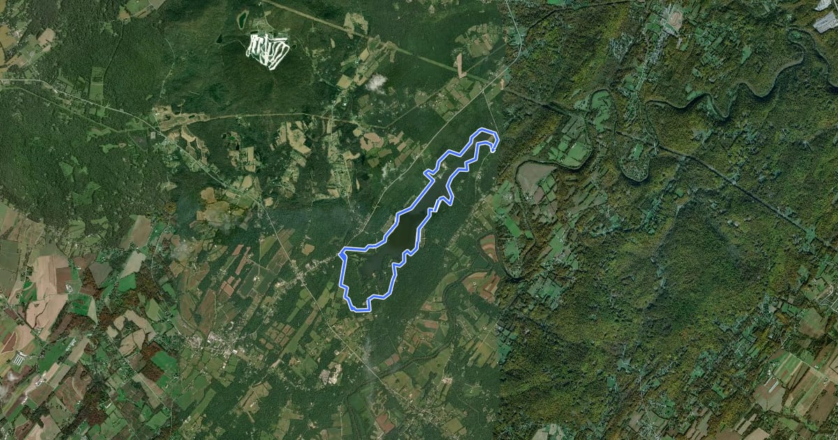 Маршрут Lakeside Trail на спутниковом снимке