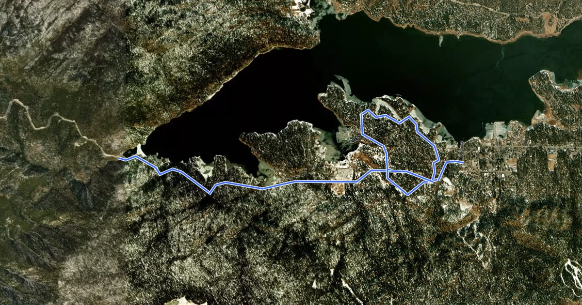 Маршрут Lakeview Loop на спутниковом снимке