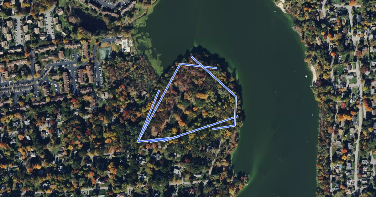 Маршрут Lakeview Loop на спутниковом снимке