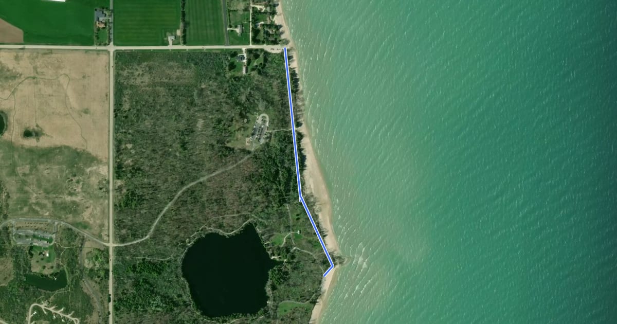 Маршрут Lakeview Trail на спутниковом снимке