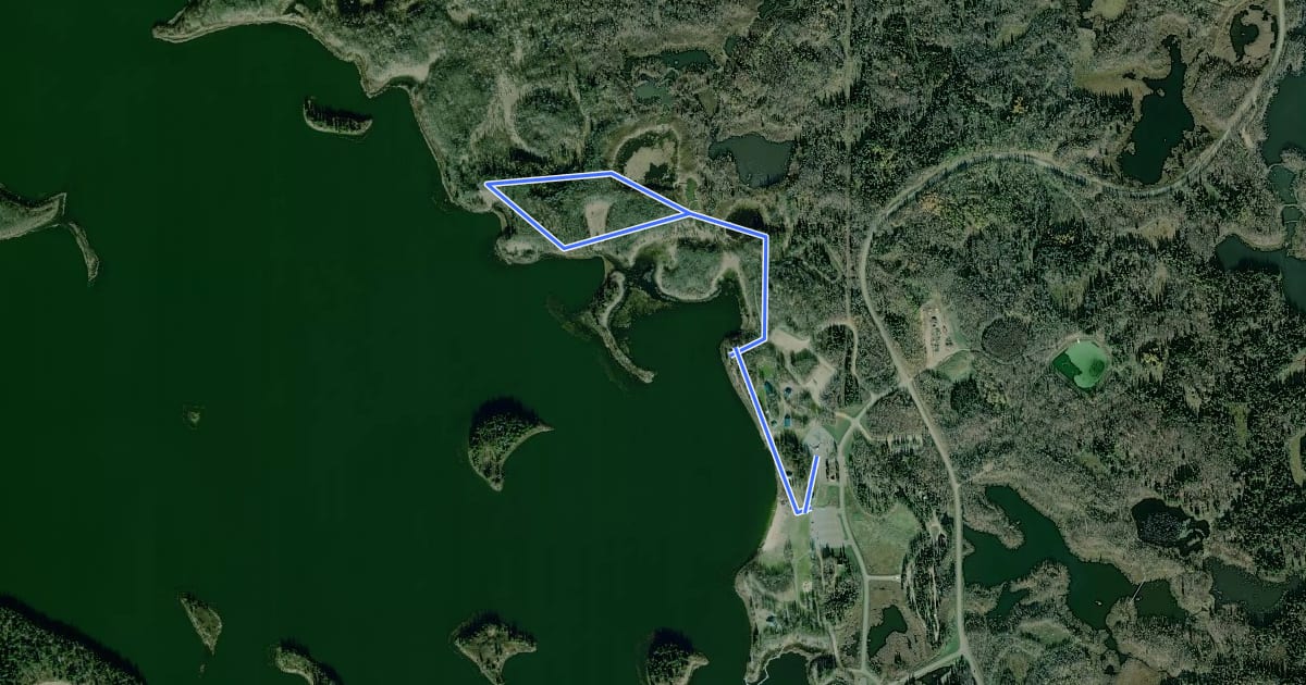 Маршрут Lakeview Trail на спутниковом снимке