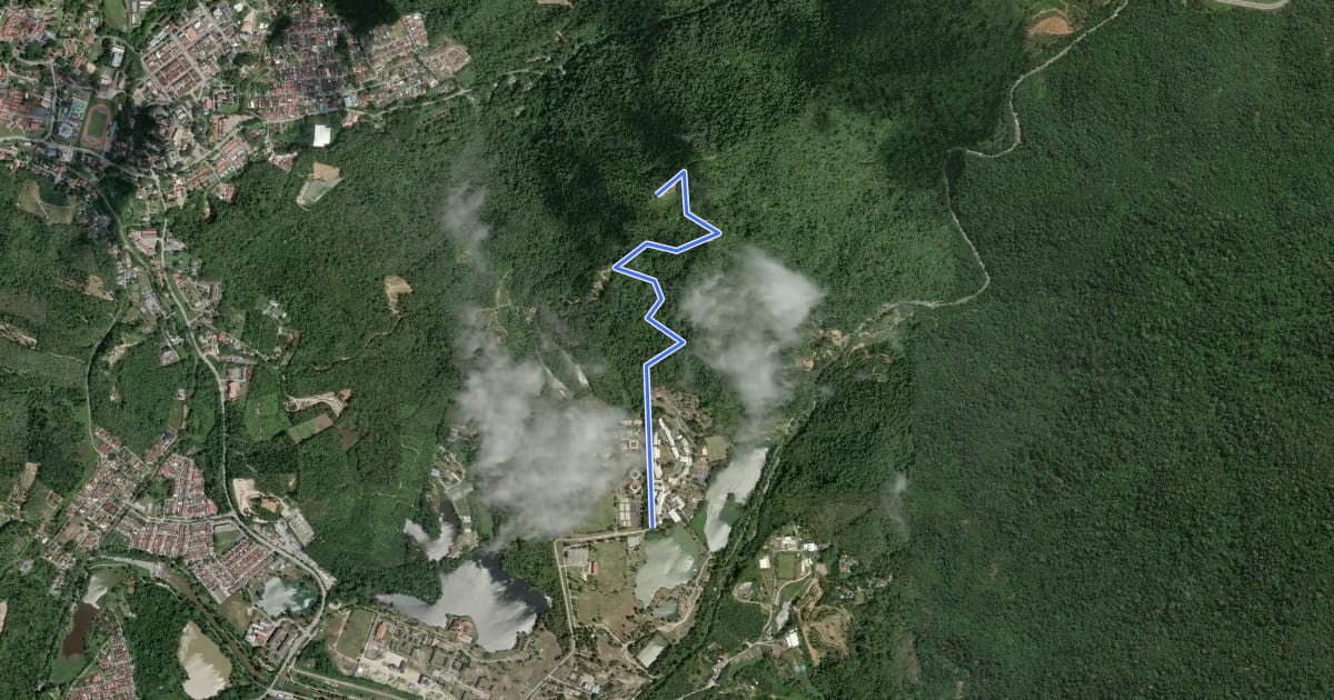 Маршрут Laluan Pendakian Bukit Batu Pahat (dari IBKN) на спутниковом снимке
