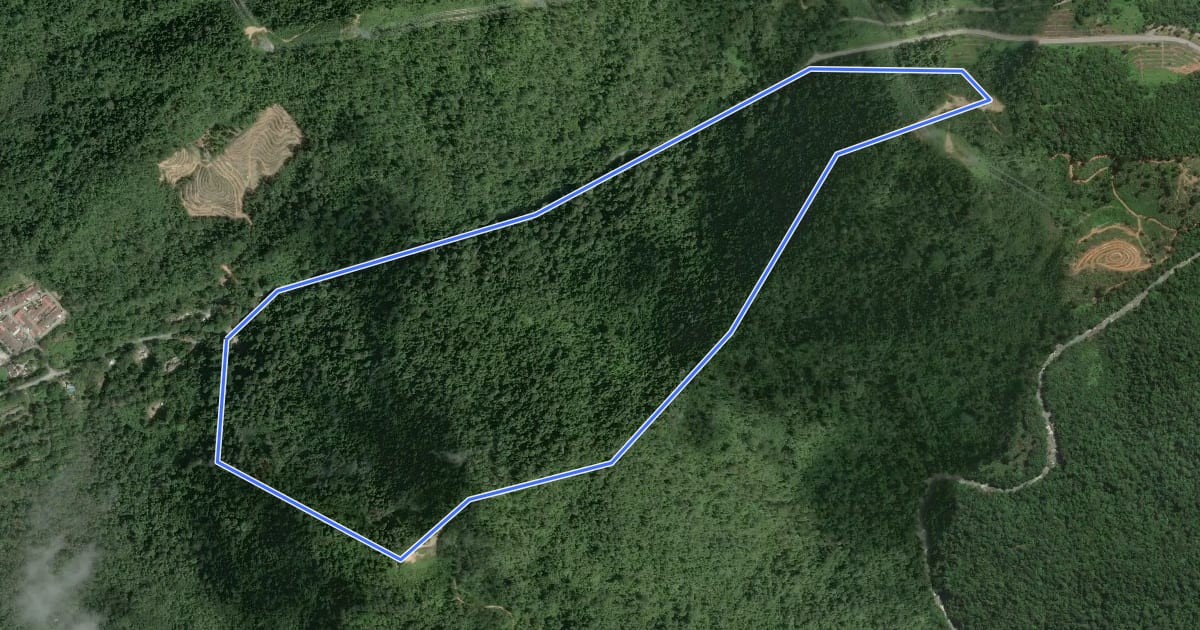 Маршрут Laluan Pendakian Pusingan Bukit Batu Pahat (dari kuil) на спутниковом снимке
