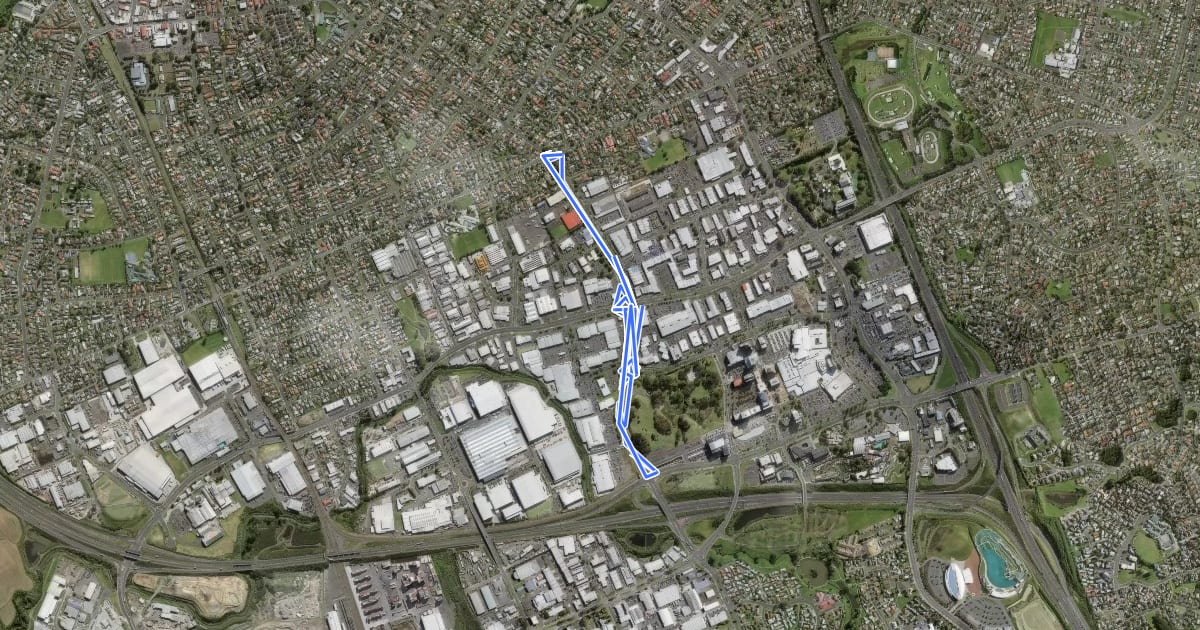 Маршрут Lambie Drive Cycleway на спутниковом снимке