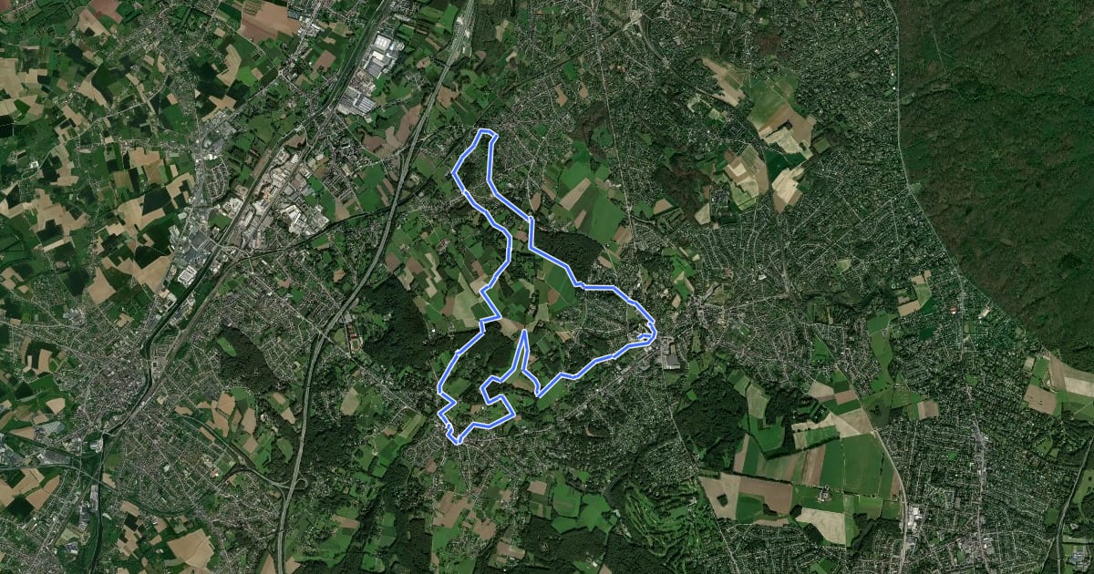 Маршрут Lambiekwandeling на спутниковом снимке