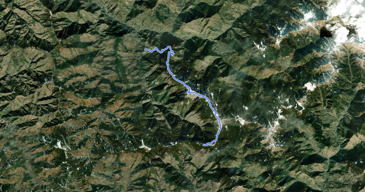 Маршрут Lambri pass на спутниковом снимке
