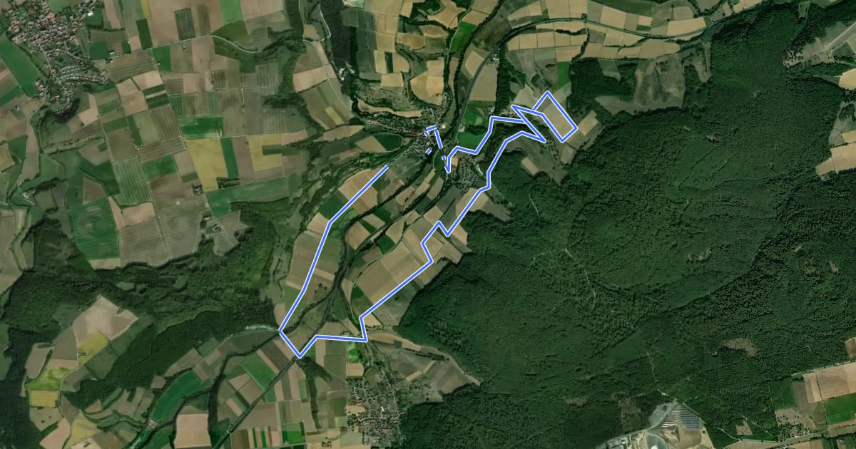 Маршрут Lamerden Rundweg La2 на спутниковом снимке
