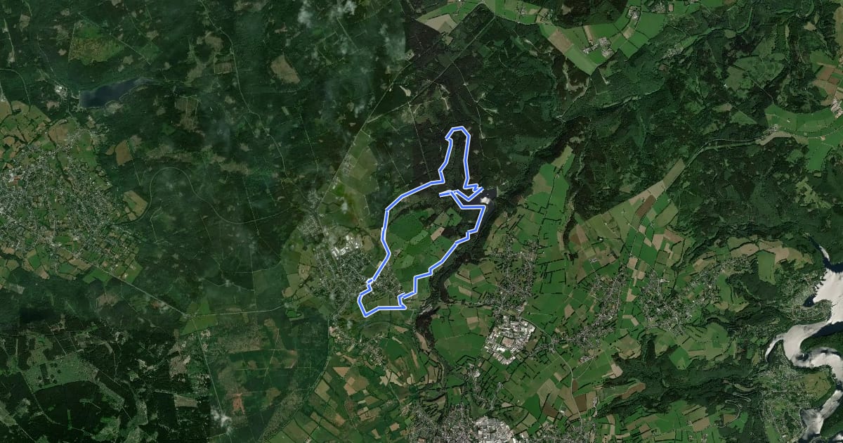 Маршрут Lammersdorf Rundweg 12 на спутниковом снимке