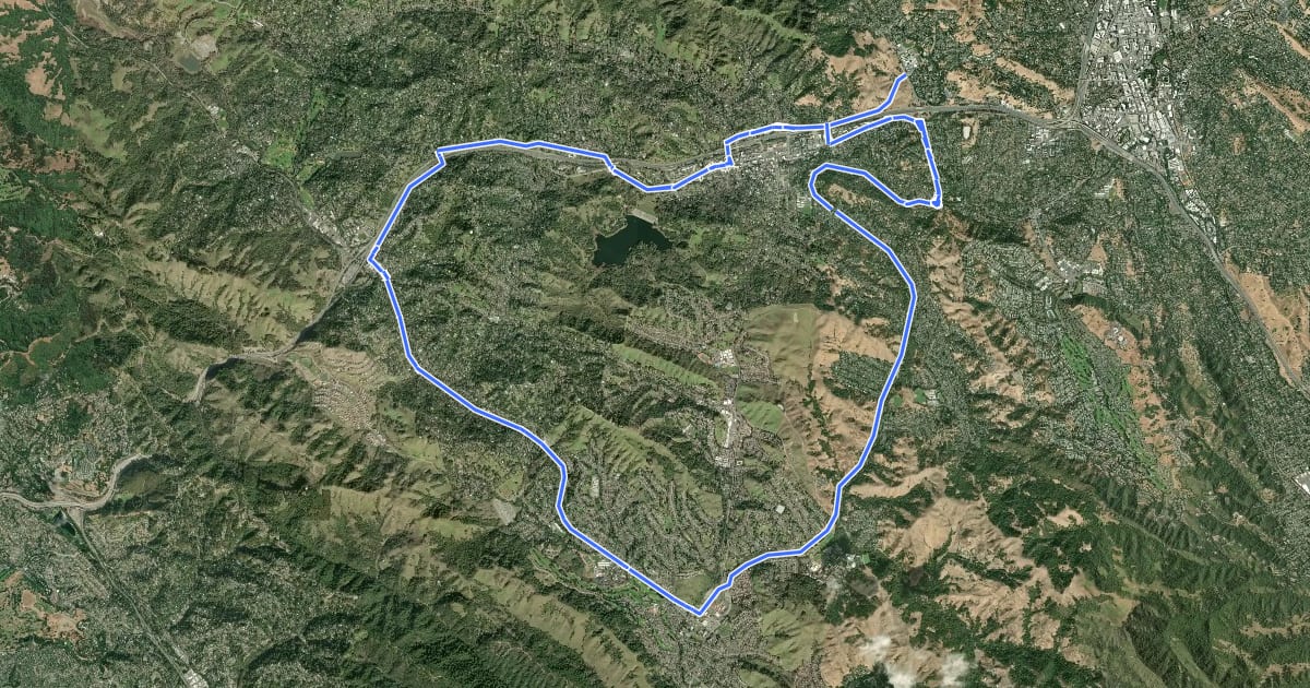 Маршрут Lamorinda Trail Loop на спутниковом снимке
