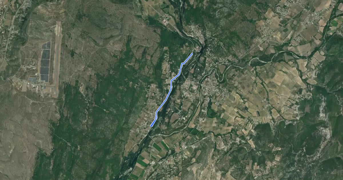 Маршрут Lanas Centre - Le Tunnel на спутниковом снимке