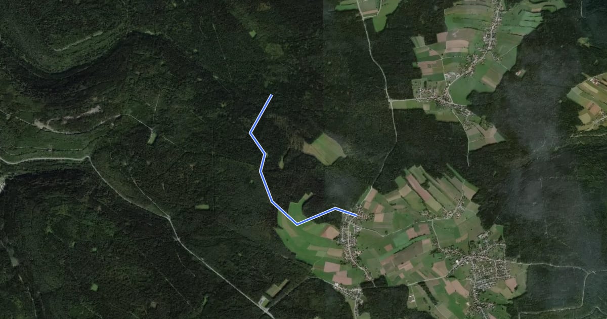 Маршрут Lancaster-Kreuzung - Igelsloch на спутниковом снимке