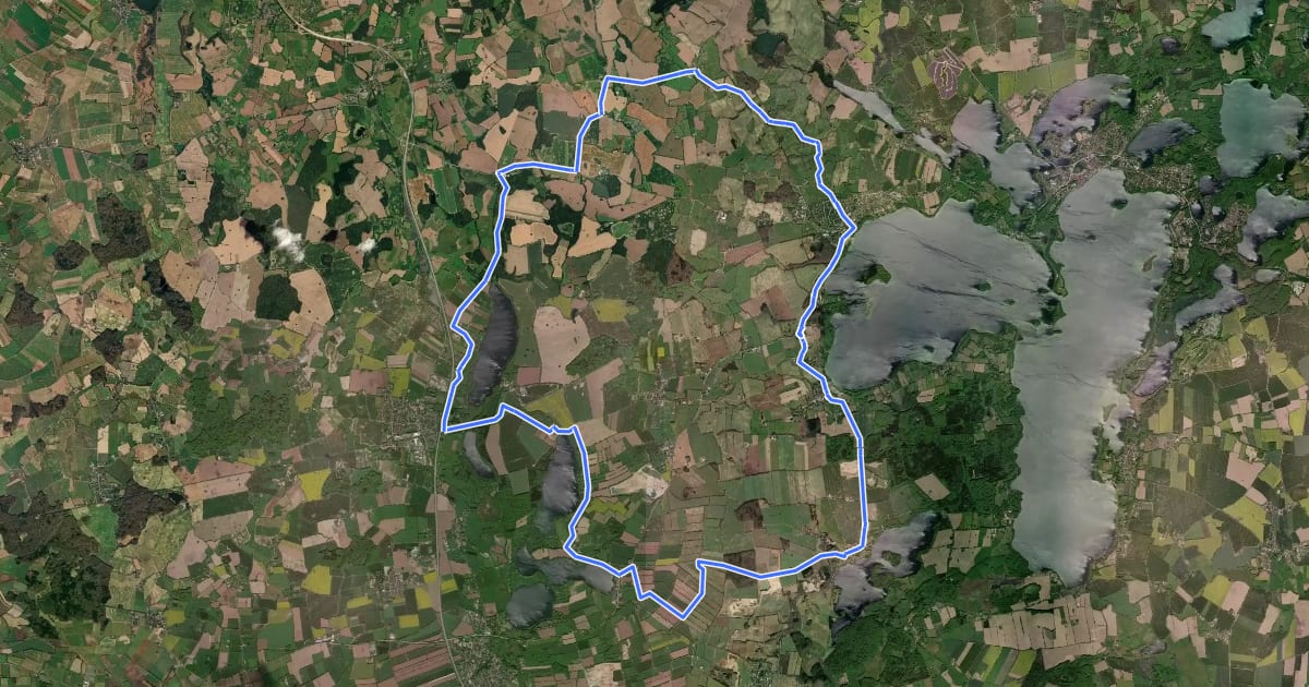 Маршрут Land-Tour на спутниковом снимке