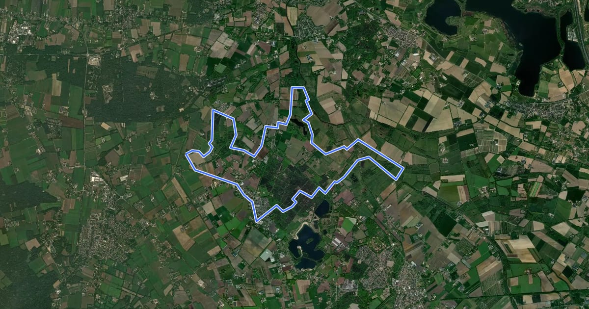 Маршрут Land van Cuijkpad - rondwandeling B на спутниковом снимке