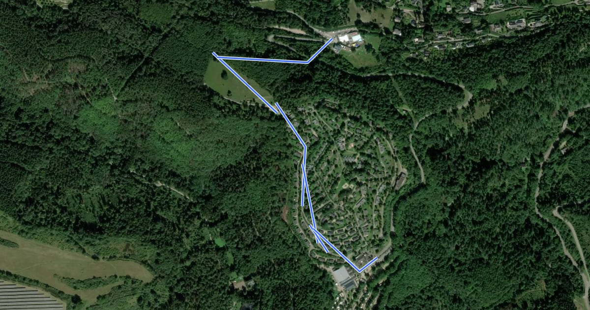 Маршрут Landal - Panoramabad на спутниковом снимке