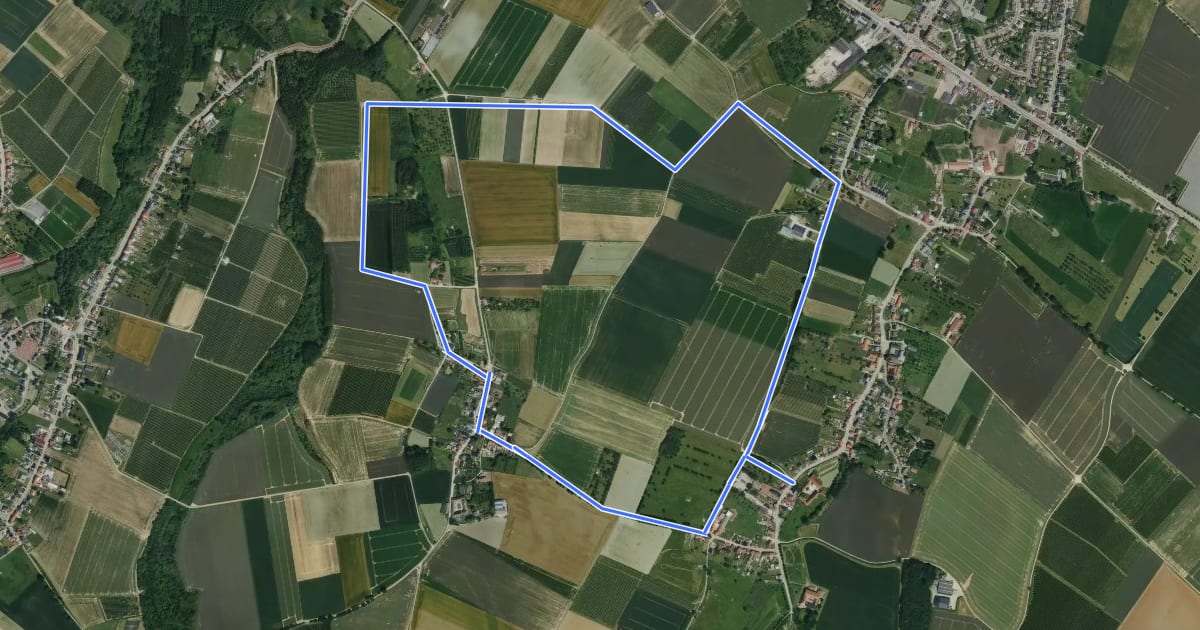 Маршрут Landbouwbelevingsroute на спутниковом снимке