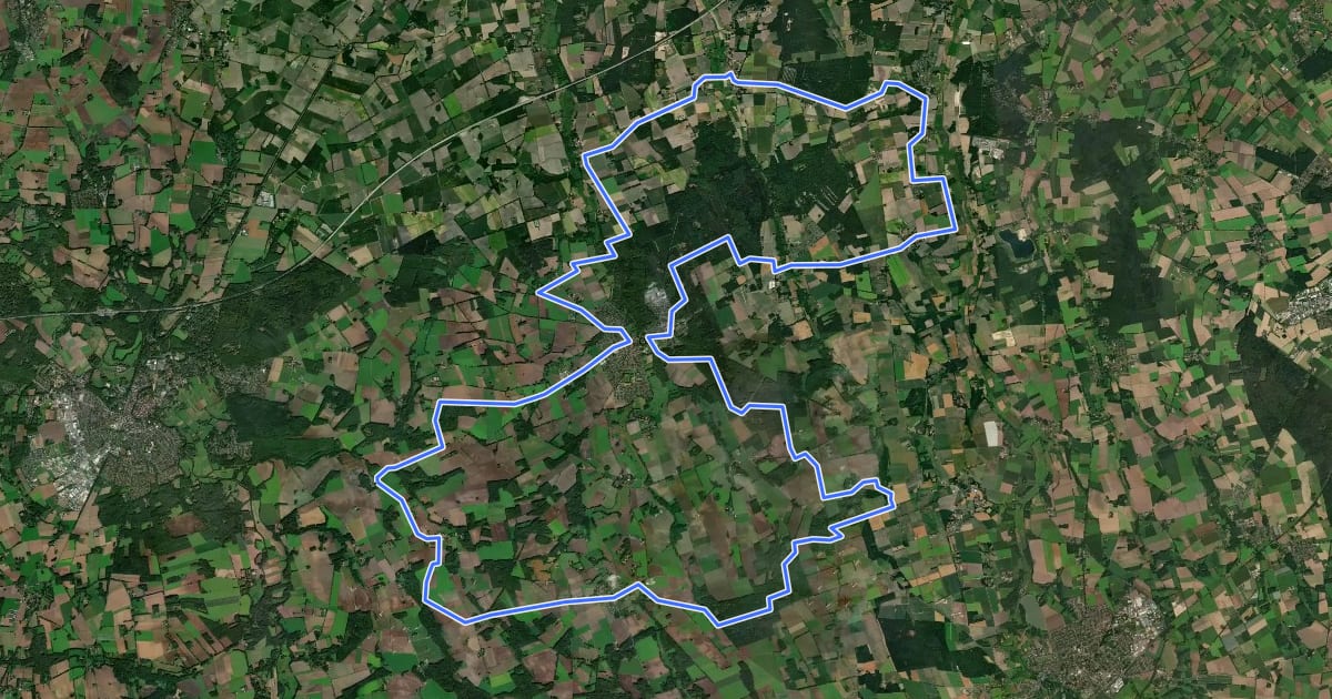 Маршрут LandGenuss-Tour на спутниковом снимке