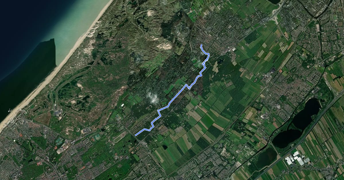Маршрут Landgoederenroute на спутниковом снимке
