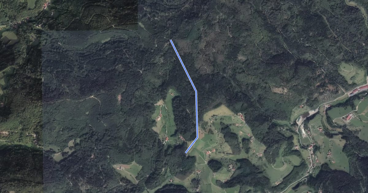 Маршрут Landgrabeneck - Störgeißhütte на спутниковом снимке