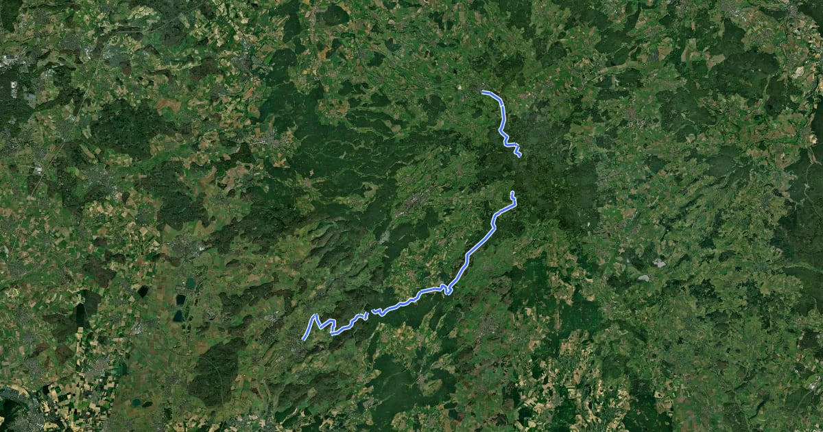 Маршрут Landgrafenweg на спутниковом снимке