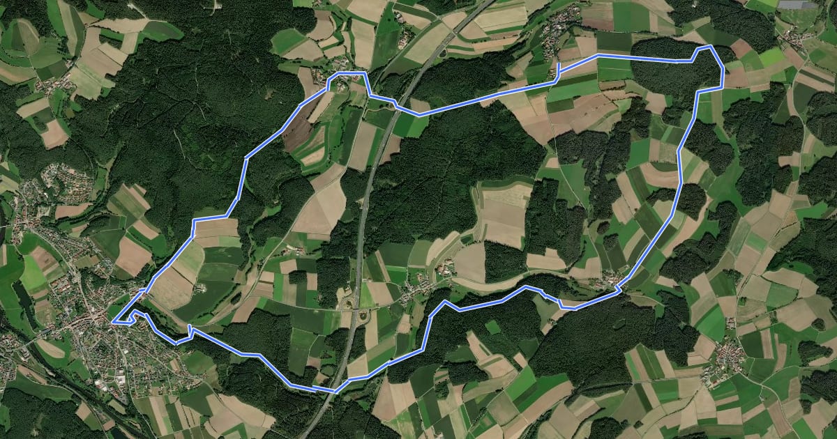 Маршрут Landgrafenweg на спутниковом снимке
