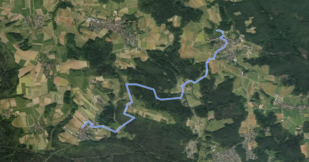 Маршрут Landkreislauf Nürnberger Land 2010 Etappe 8 на спутниковом снимке