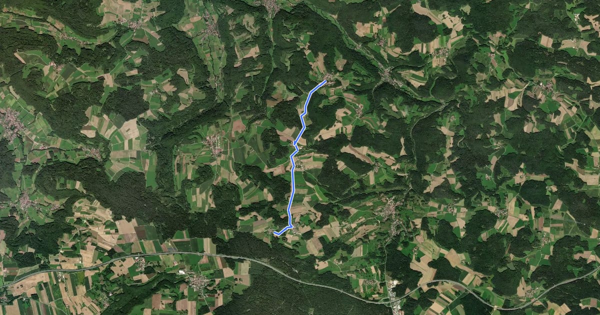 Маршрут Landkreislauf Nürnberger Land 2011 Etappe 1 на спутниковом снимке