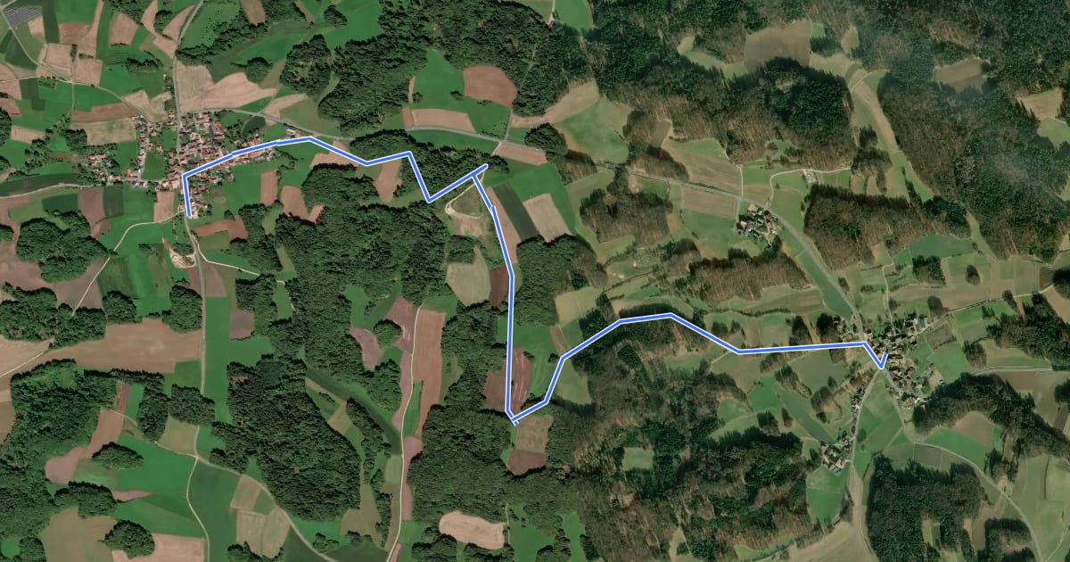 Маршрут Landkreislauf Nürnberger Land 2013 Etappe 3 на спутниковом снимке