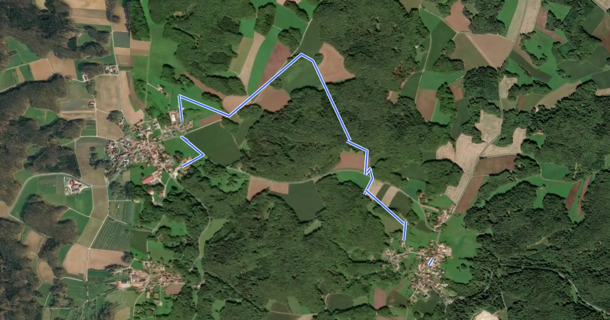 Маршрут Landkreislauf Nürnberger Land 2013 Etappe 5 на спутниковом снимке