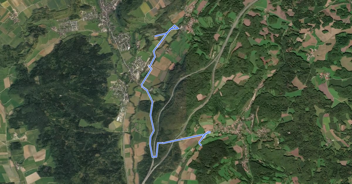 Маршрут Landkreislauf Nürnberger Land 2013 Etappe 7 на спутниковом снимке