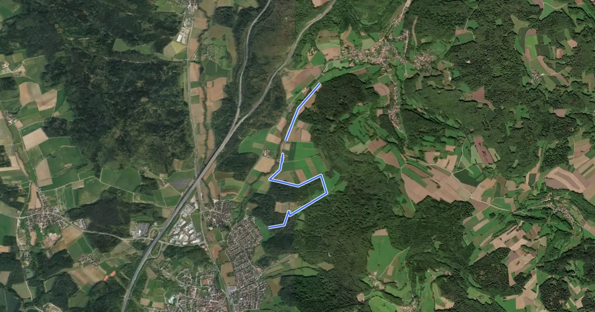 Маршрут Landkreislauf Nürnberger Land 2013 Etappe 8 на спутниковом снимке