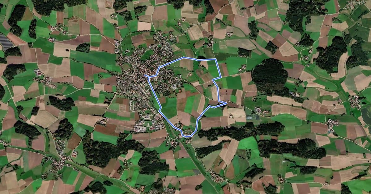 Маршрут Landschaftsweg на спутниковом снимке