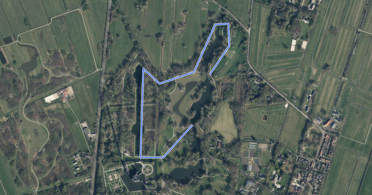 Маршрут Landschapsroute на спутниковом снимке