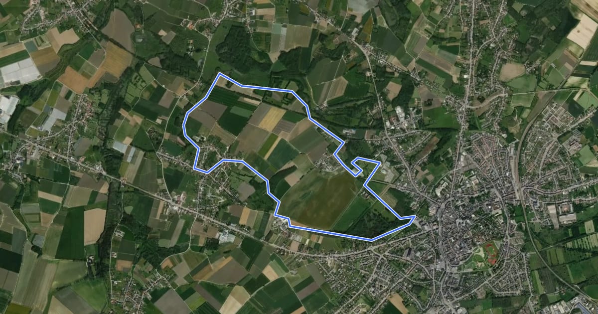 Маршрут Landschapswandeling Piringen rode driehoek на спутниковом снимке