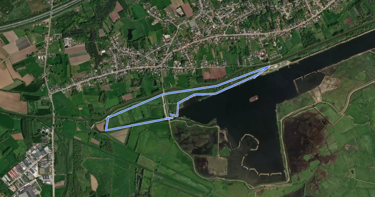 Маршрут Landschapswandeling Schulensbroek Blauwe ruit на спутниковом снимке