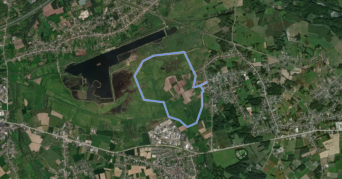 Маршрут Landschapswandeling Schulensbroek Rode driehoek на спутниковом снимке